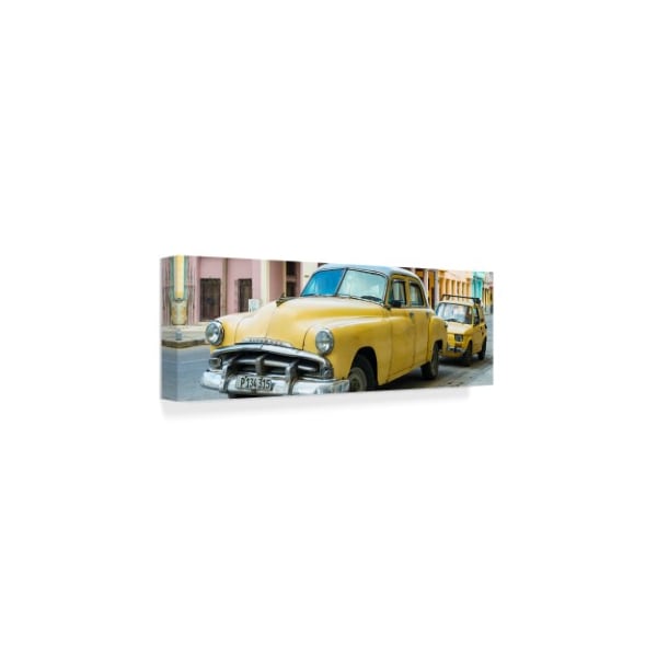 Philippe Hugonnard 'Yellow Classic Cars' Canvas Art,16x47
